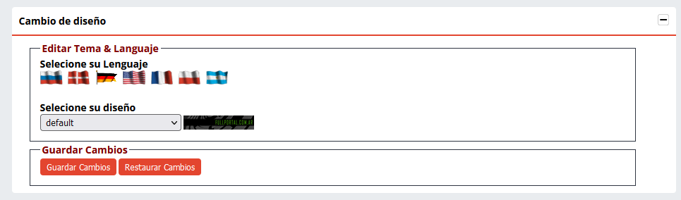 Mod Selector de temas - Theme selector