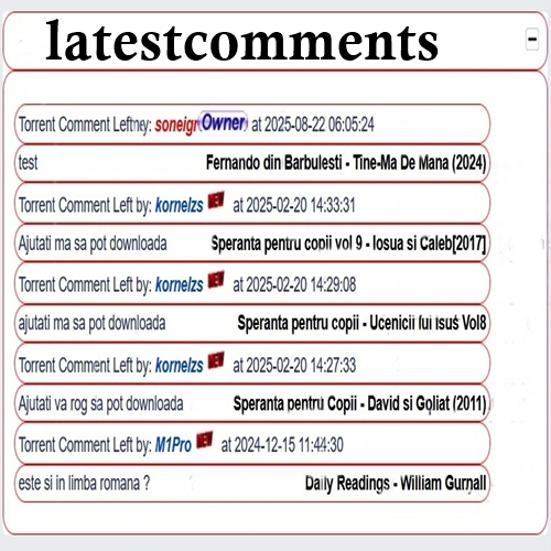 latest comments plugin